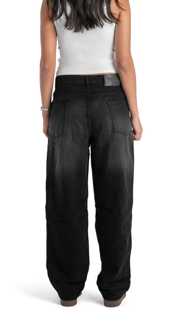 Ribbed Tank Top & Relaxed Wide-Leg Jeans