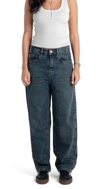 Ribbed Tank Top & Relaxed Wide-Leg Jeans