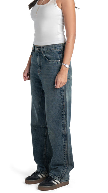 Ribbed Tank Top & Relaxed Wide-Leg Jeans