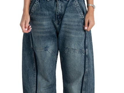 Washed Balloon Fit Jeans