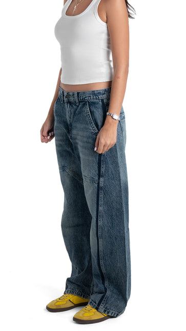 Washed Balloon Fit Jeans