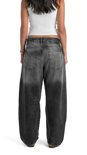 Washed Balloon Fit Jeans