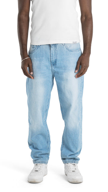 Light Wash Boyfriend Fit Jeans - Light Blue