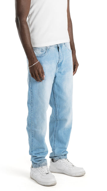 Light Wash Boyfriend Fit Jeans - Light Blue