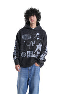 Star Hoodie Catch In Black