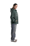 Zipper Hoodie In Green