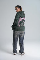 Zipper Hoodie In Green