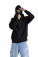 Zipper Hoodie In Black