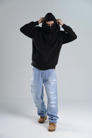 Zipper Hoodie In Black