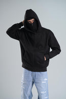 Zipper Hoodie In Black