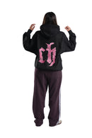 Printed Catch Hoodie In Black