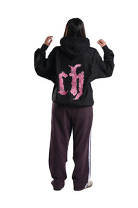 Printed Catch Hoodie In Black