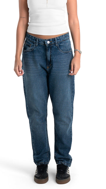 Washed Basic Navy Slim Fit Jeans