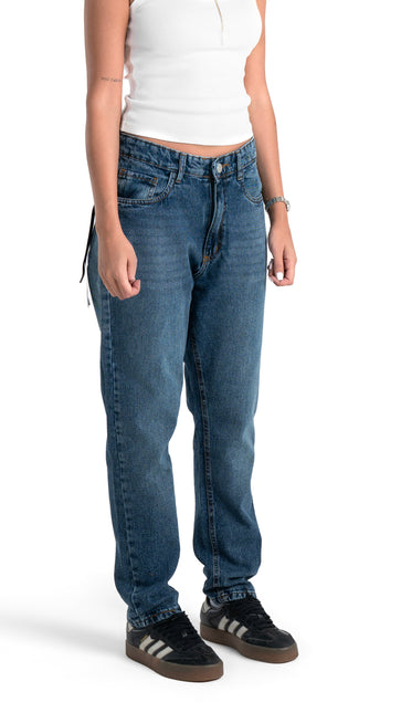 Washed Basic Navy Slim Fit Jeans