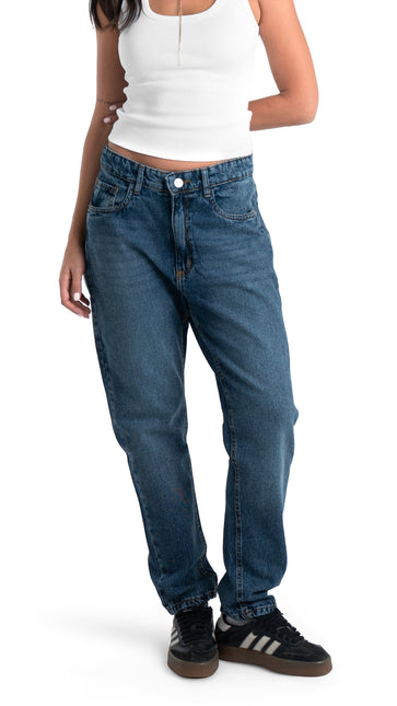 Washed Basic Navy Slim Fit Jeans