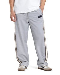 Light Grey Side-Striped Track Pants