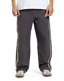 Dark Grey Side-Striped Track Pants