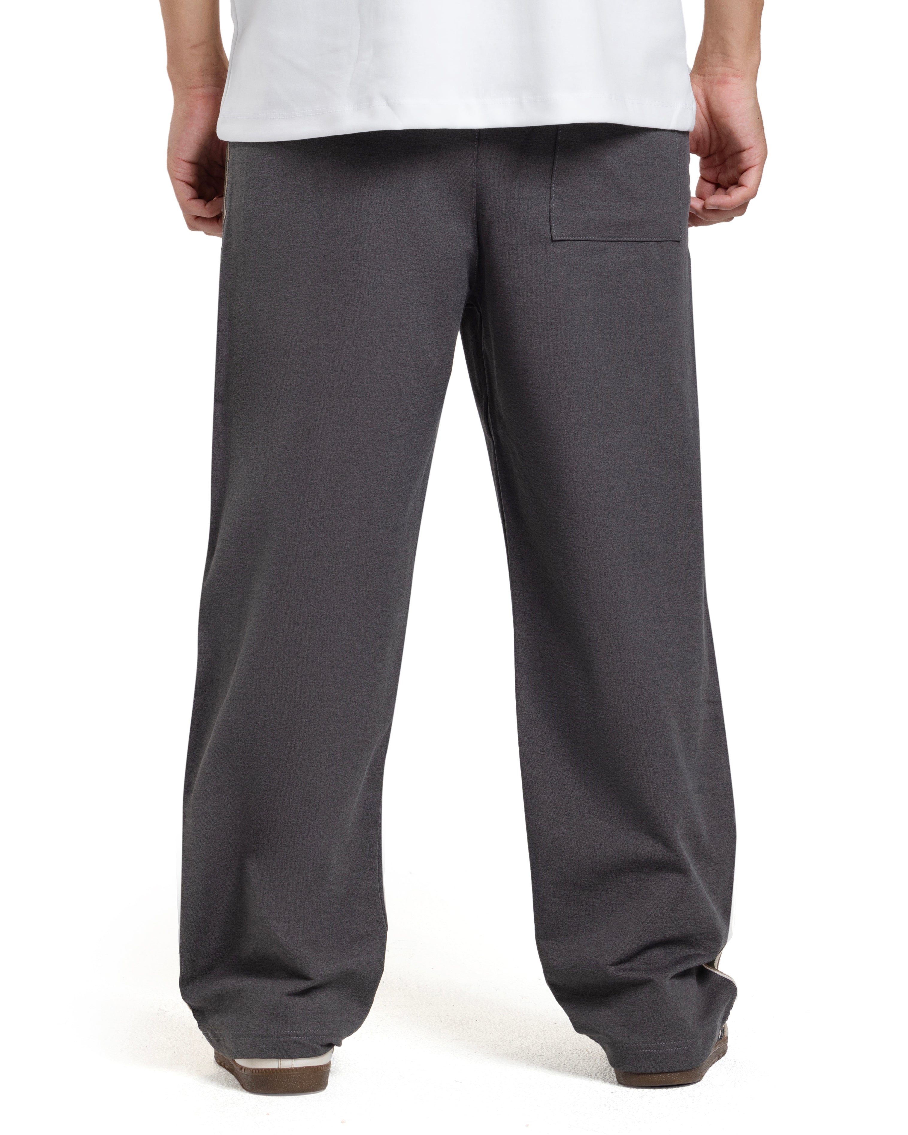 Dark Grey Side-Striped Track Pants