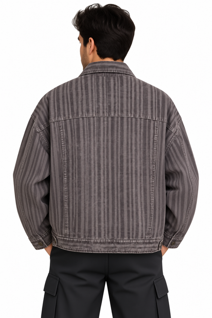 Vintage Stripe Washed Velvet Jacket