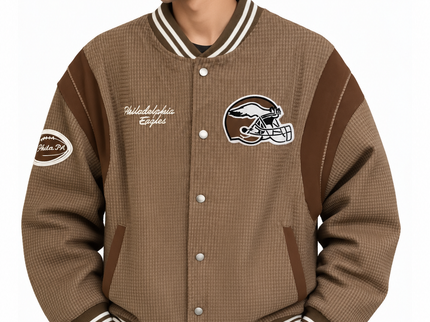 Vintage Eagles Varsity Jacket – Brown
