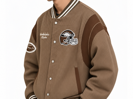 Vintage Eagles Varsity Jacket – Brown