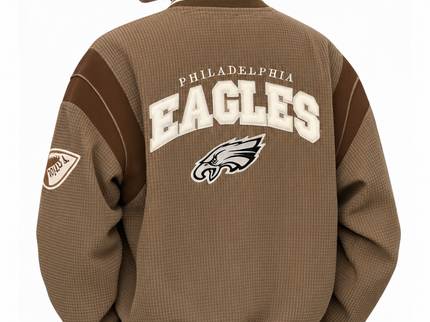 Vintage Eagles Varsity Jacket – Brown