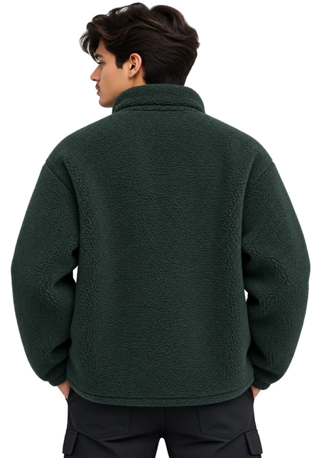 Textured Sherpa Fleece Jacket