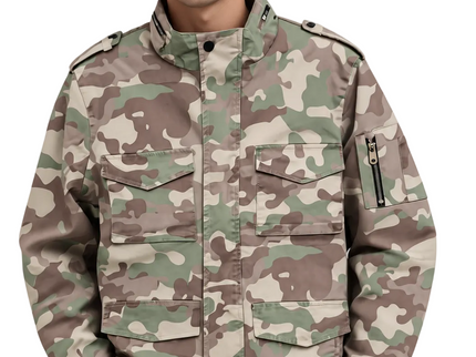 Camo Utility Field Jacket – Green & Beige