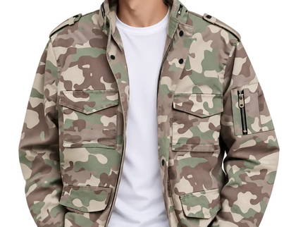 Camo Utility Field Jacket – Green & Beige