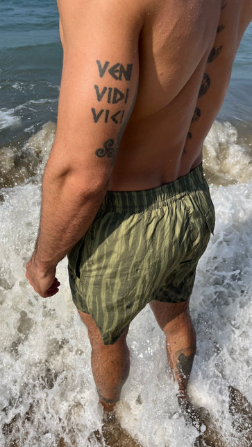 Catch Crinkle Texture Swim Shorts with Pouch