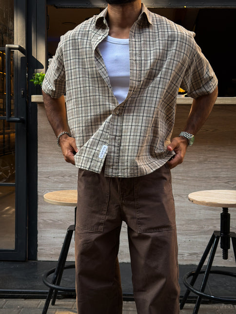 Checked Box Short Sleeve Shirt
