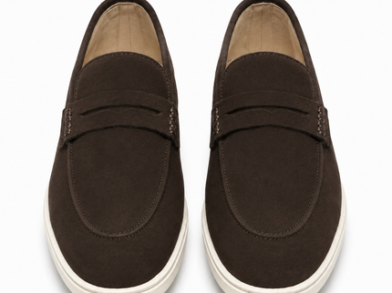 Suede Double Penny Loafers