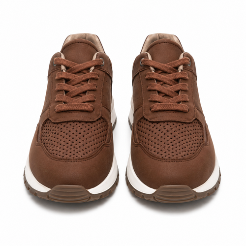 Brown Sneaker White Sole