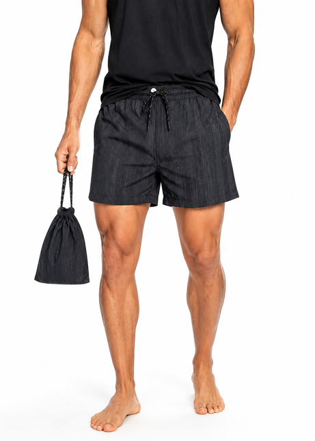 Catch Crinkle Texture Swim Shorts with Pouch