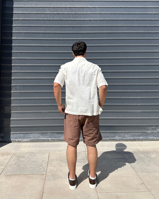 Relaxed Short Sleeve Linen Shirt