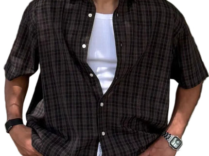Checked Box Short Sleeve Shirt