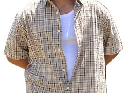 Checked Box Short Sleeve Shirt