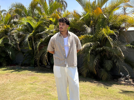 Checked Box Short Sleeve Shirt
