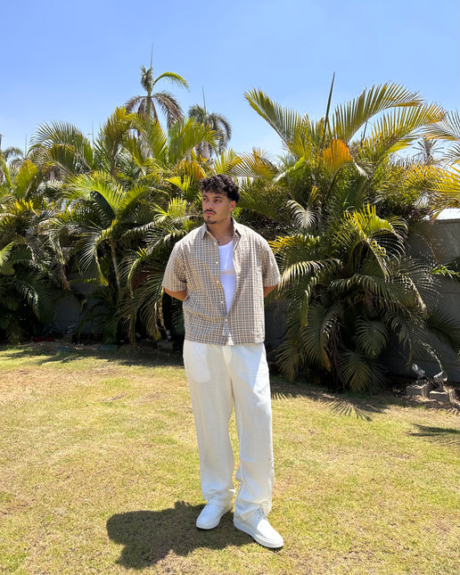 Checked Box Short Sleeve Shirt
