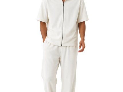 Ribbed Zip-Up Lounge Set