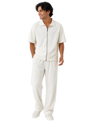 Ribbed Zip-Up Lounge Set