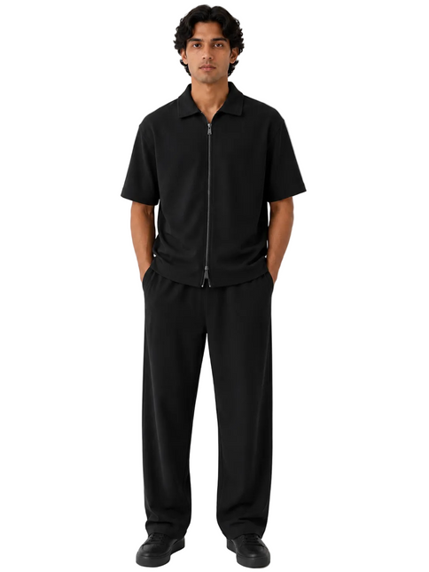 Ribbed Zip-Up Lounge Set