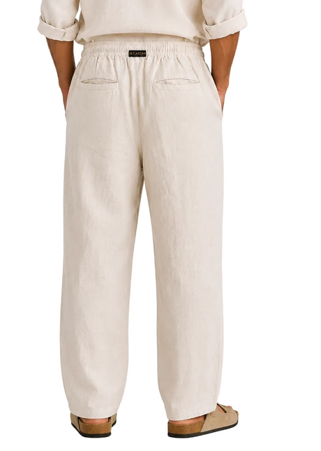 Linen Relaxed Straight Trousers