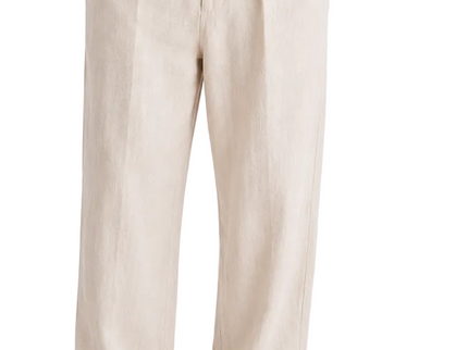 Linen Relaxed Straight Trousers