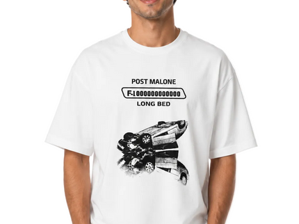 Long Bed Graphic Box Fit T-Shirt – White