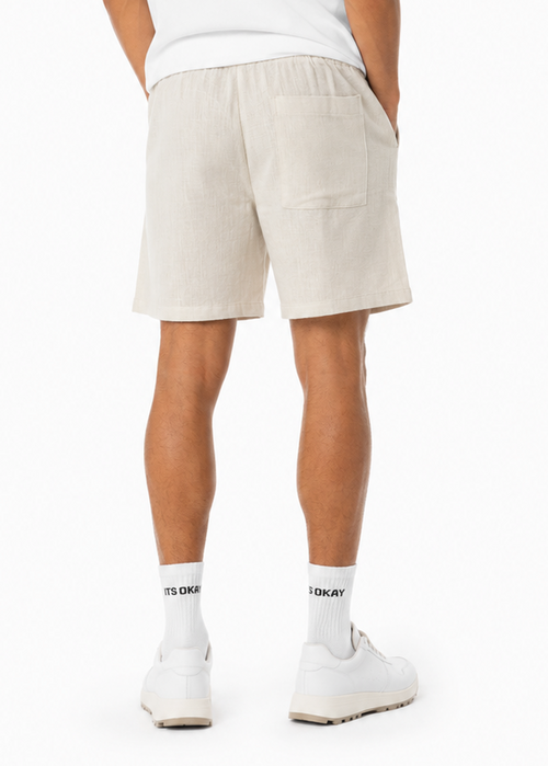 Textured Linen Relaxed Shorts