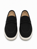 Suede Double Penny Loafers