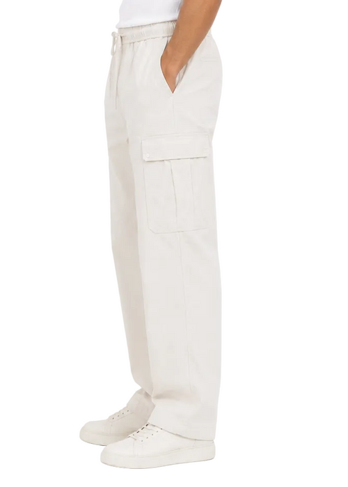 Utility Wide Leg Cargo Trousers – Olive Green