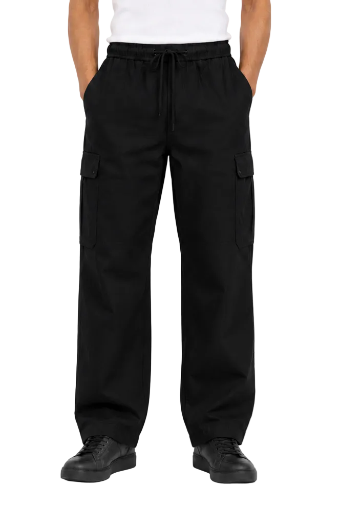 Utility Wide Leg Cargo Trousers – Olive Green