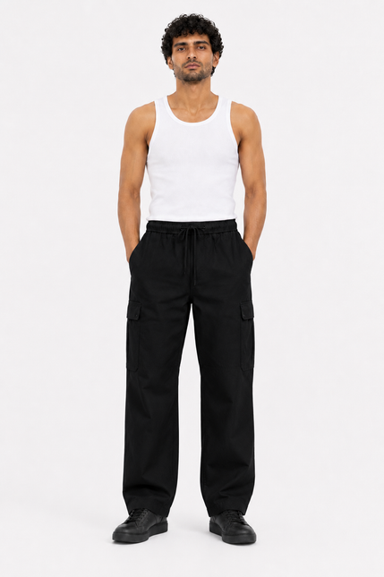 Utility Wide Leg Cargo Trousers